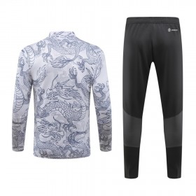 Real Madrid Dragon Trainings Sweatshirt Quarter-Zip 2023-24 Grå